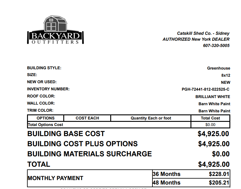 8x12 Greenhouse 72441