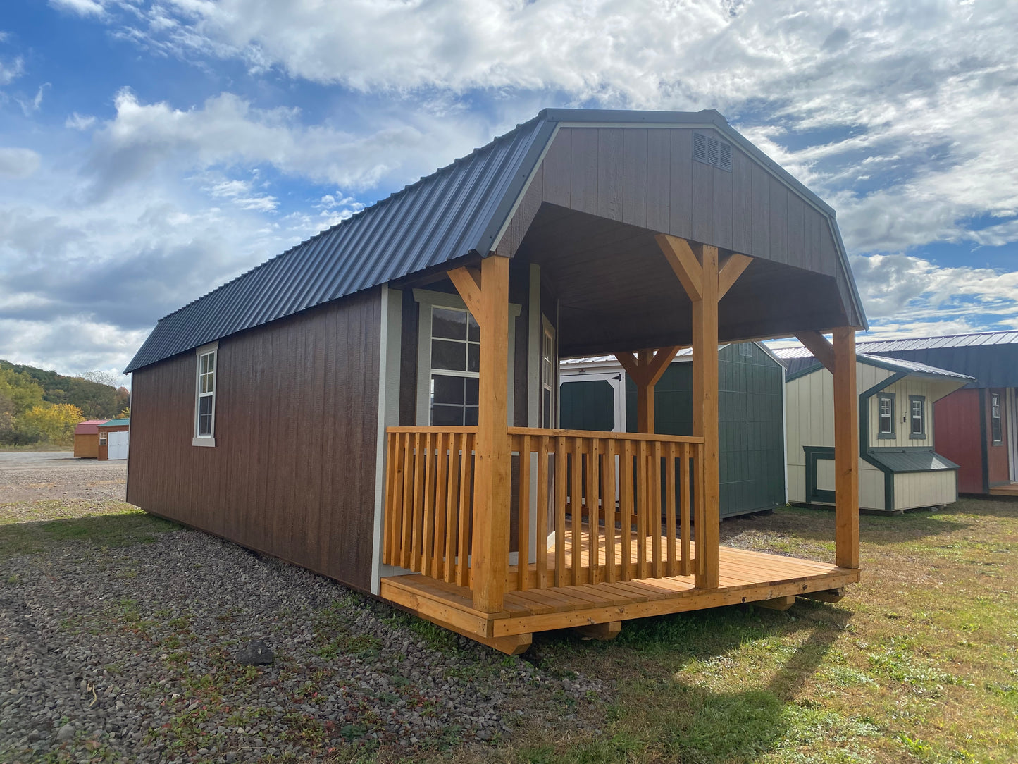 12x32 Deluxe Lofted Cabin 72429