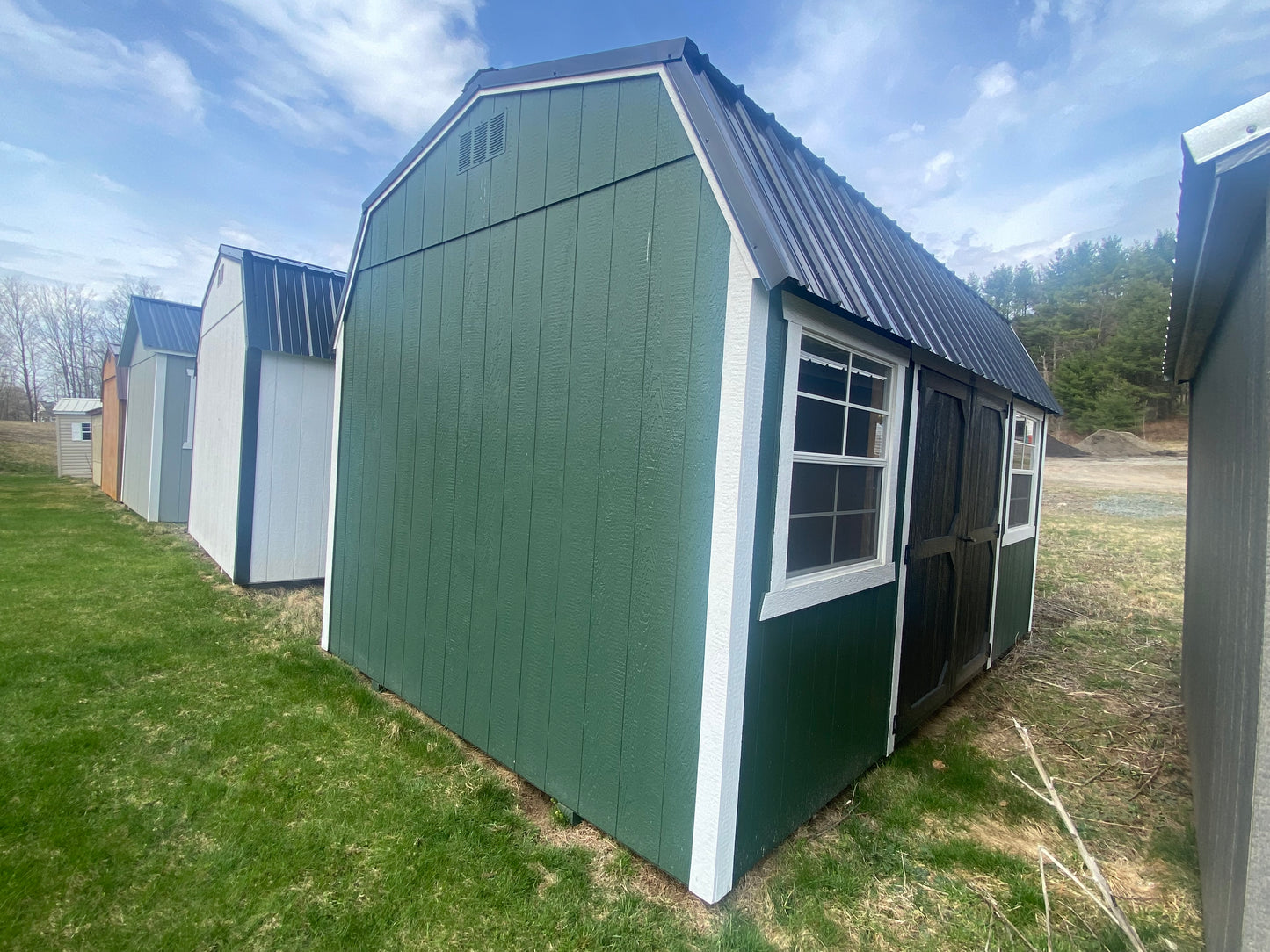 10x16 Side Lofted Barn Shed 70711