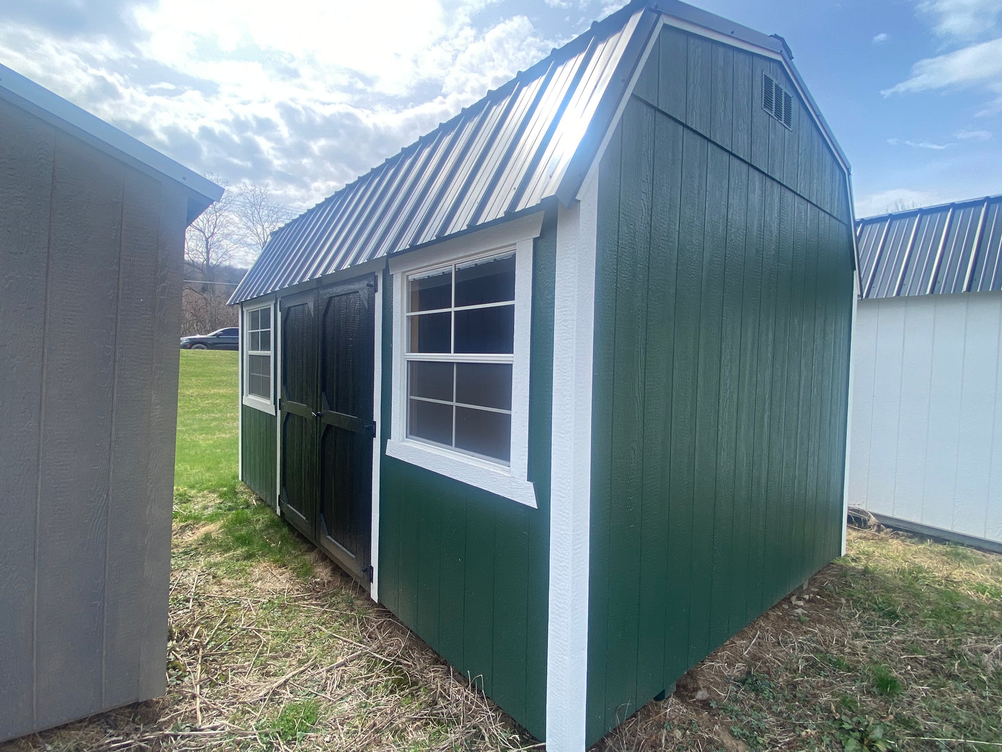 10x16 Side Lofted Barn Shed 70711