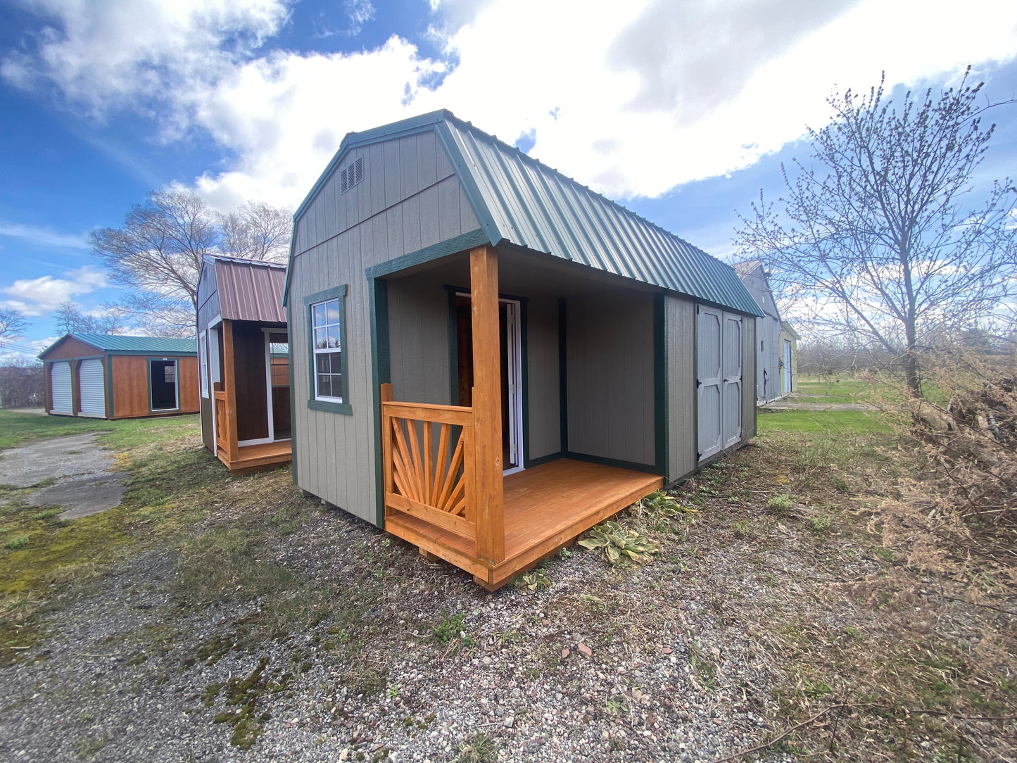 10x20 Side lofted cabin 70321