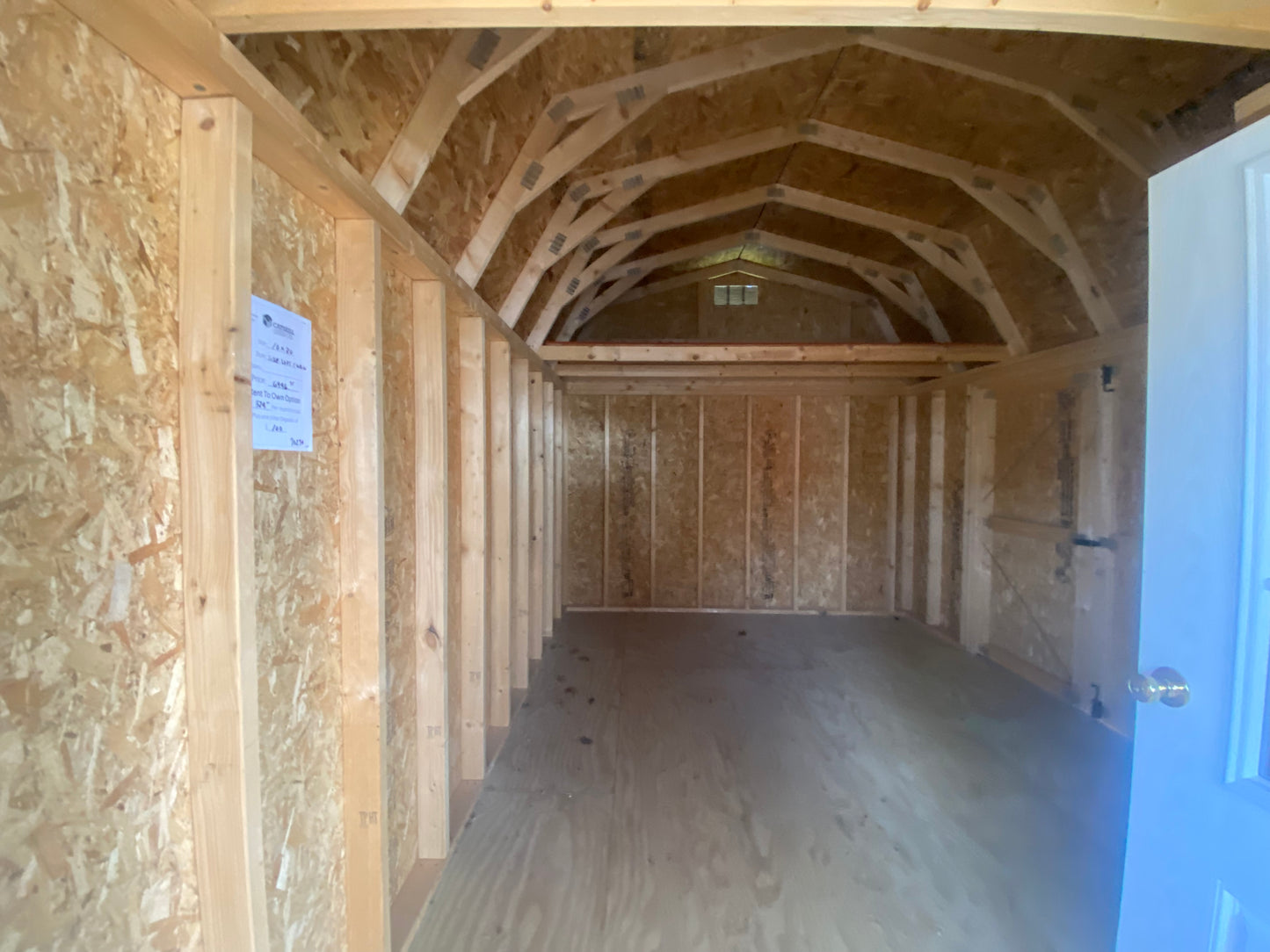 10x20 lofted barn w/ Side Porch 70234
