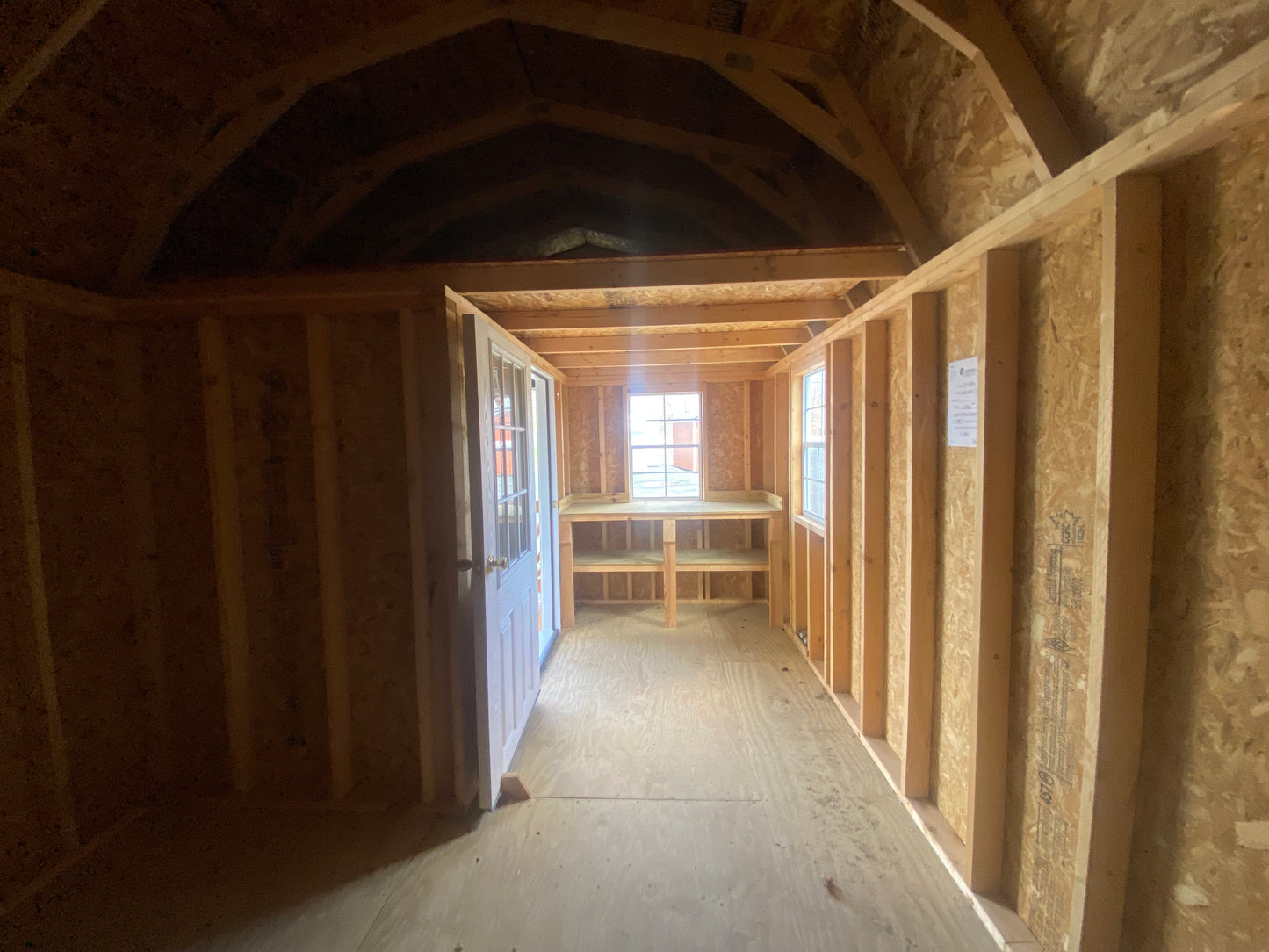 10x20 lofted barn w/ Side Porch 70234