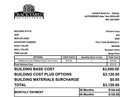 8x6 Chicken Coop 71625