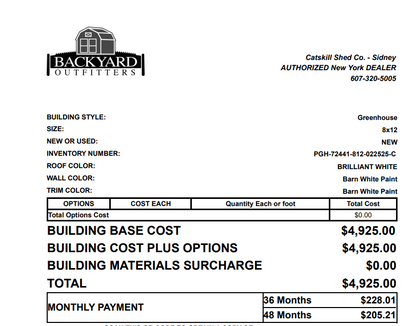 8x12 Greenhouse 72441