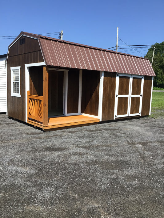 10x20 Deluxe Lofted Barn w/ Side Porch 70234