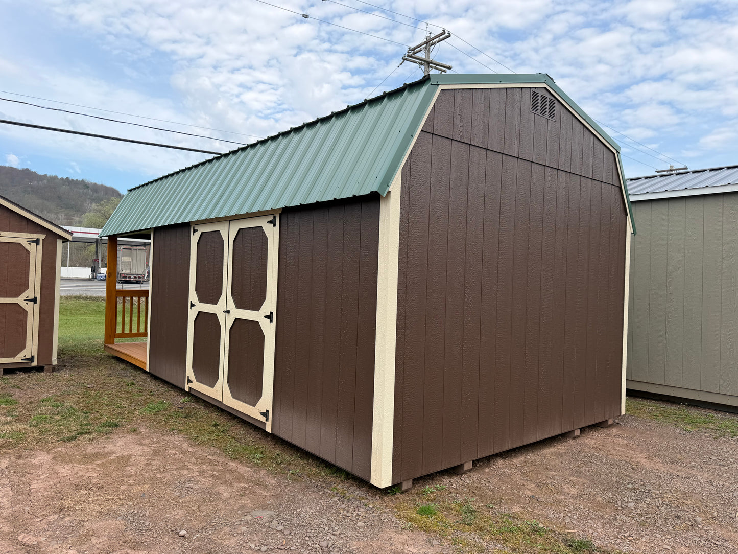 12x24 Lofted Side Porch 72729