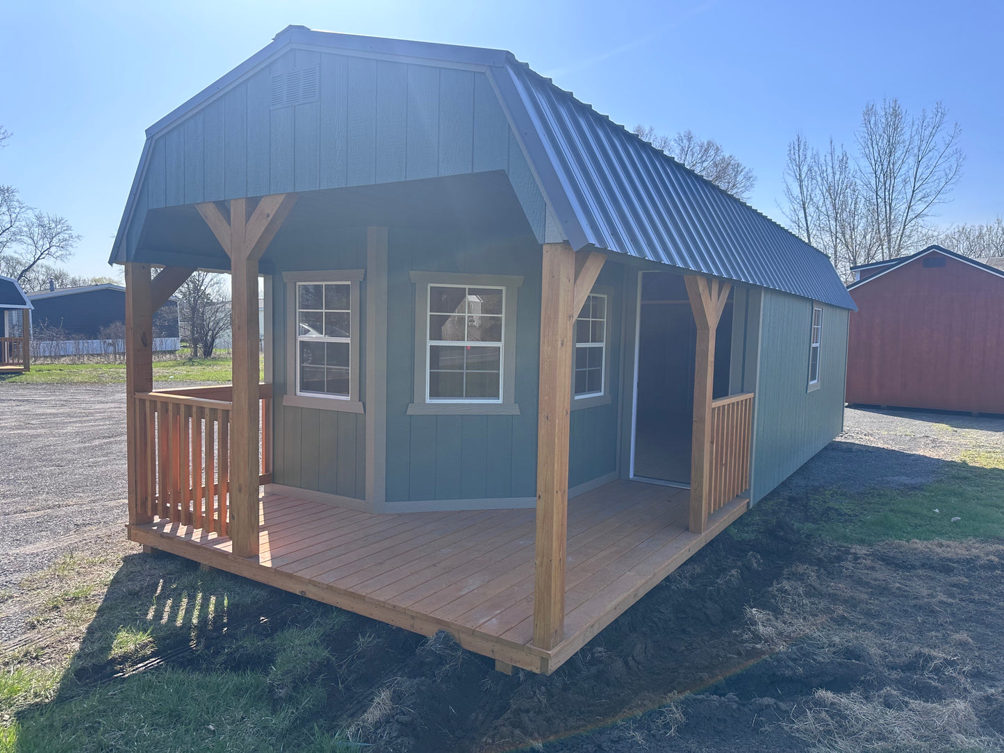12x32 Deluxe Lofted Cabin 72463