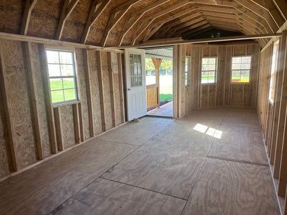 12x32 Deluxe Lofted Cabin 72463