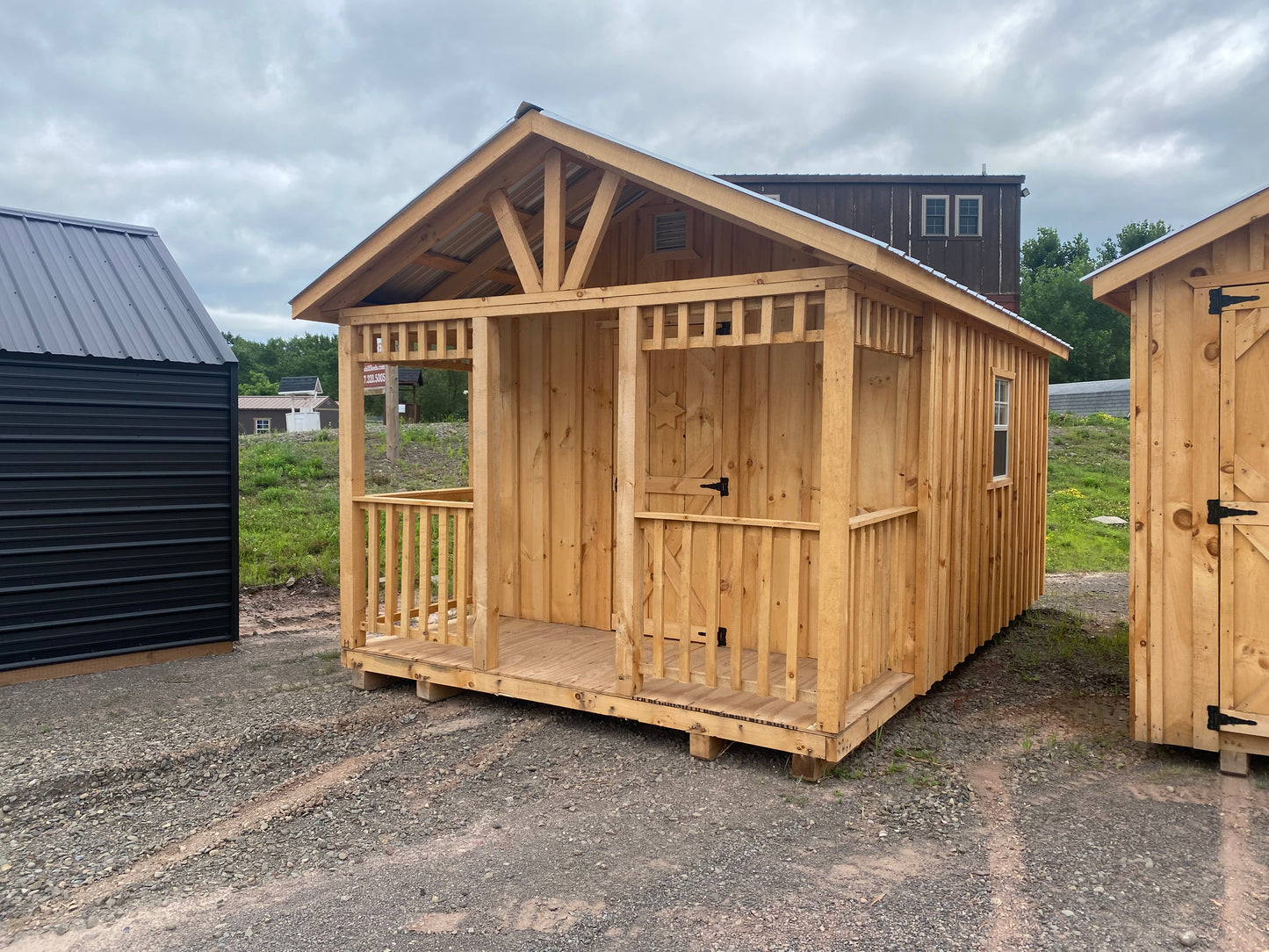 10x16 Rough Cut Board and Batten Cabin 1558