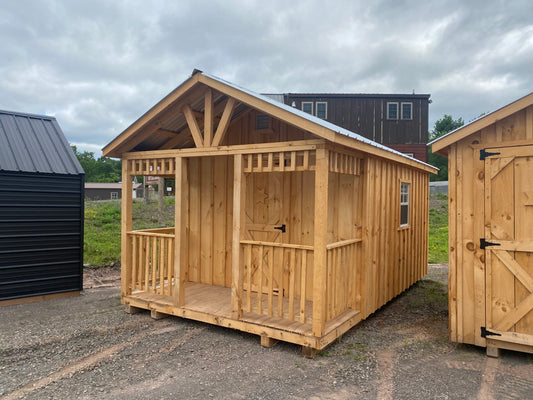 10x16 Rough Cut Board and Batten Cabin 1558
