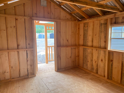 10x16 Rough Cut Board and Batten Cabin 1558