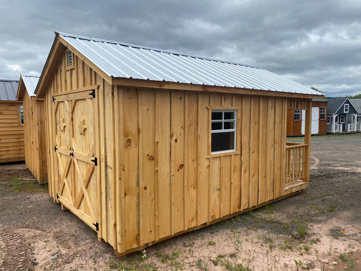 10x16 Rough Cut Board and Batten Cabin 1558