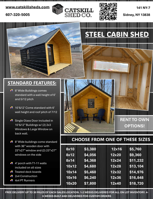 Steel Cabin Pricing