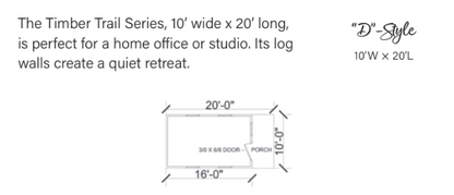 D- Log Cabins SPECIAL ORDER