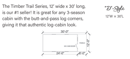 D- Log Cabins SPECIAL ORDER