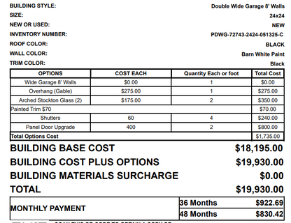 24x24 Doublewide 72743
