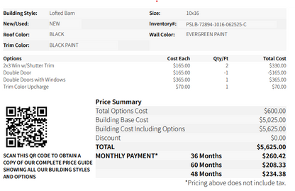 Side Lofted Barn 72894